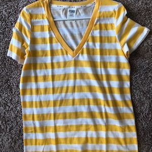 VS Pink yellow striped tee